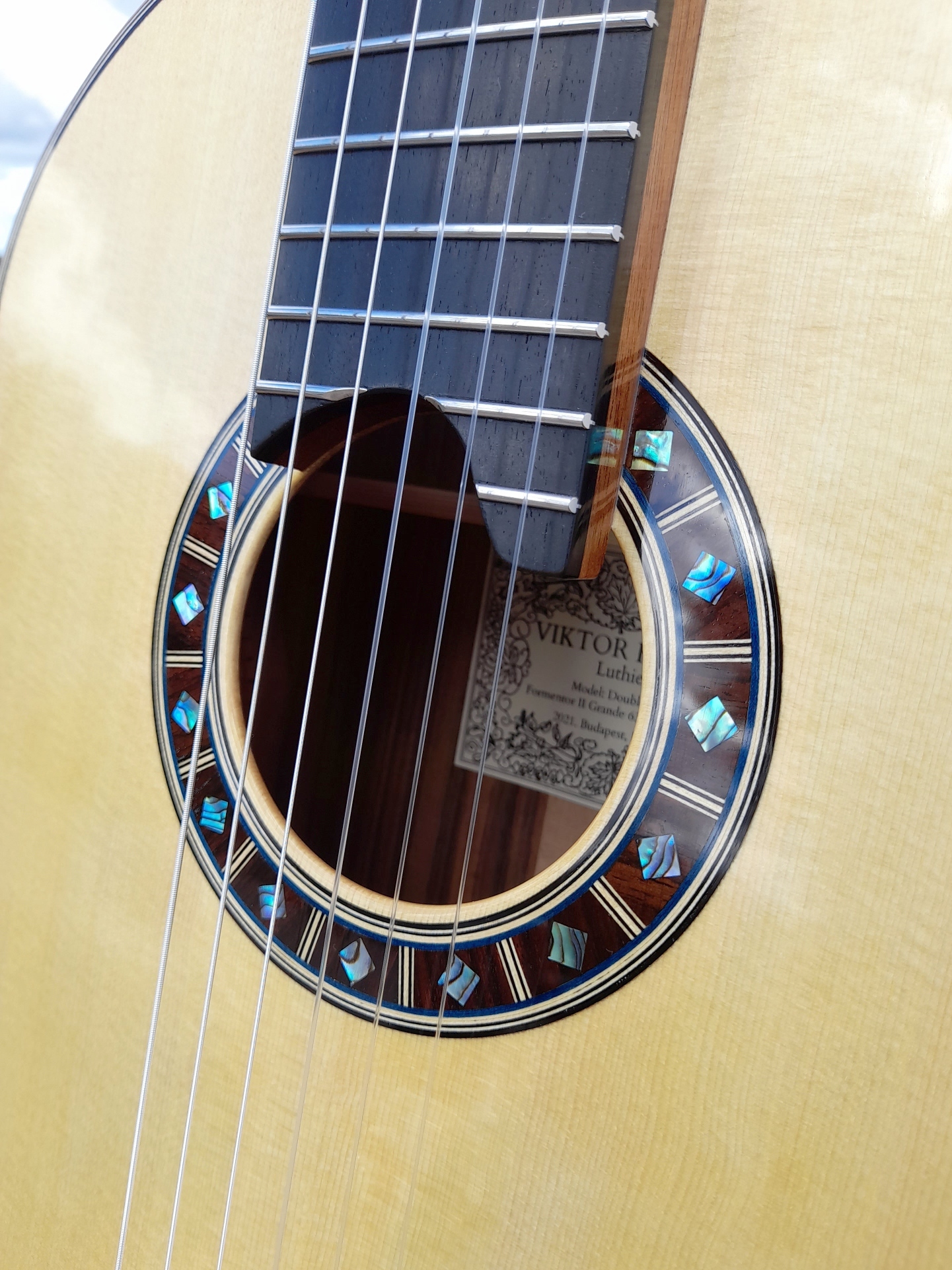 elevated doubletop classical guitar